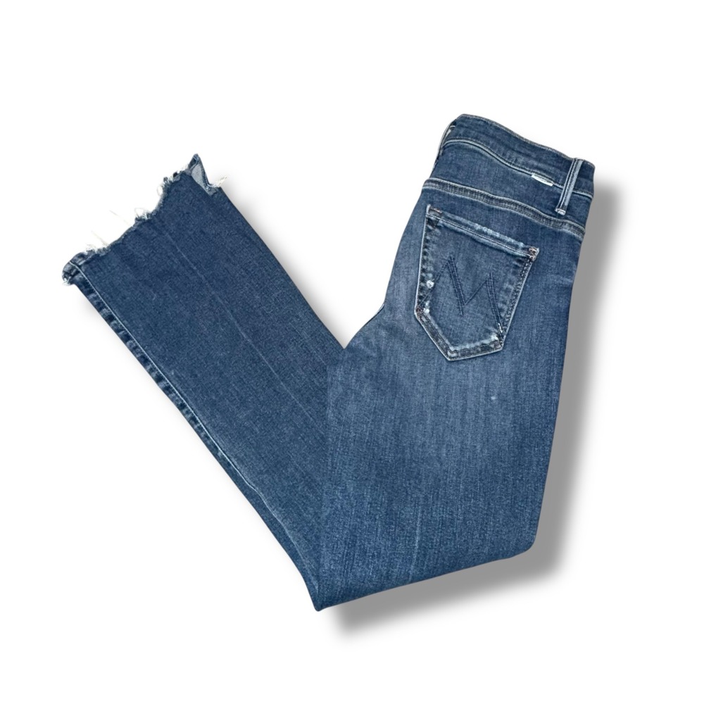 MOTHER The Insider Crop Step Chew Dancing on Coals Flare Jeans Womans 25